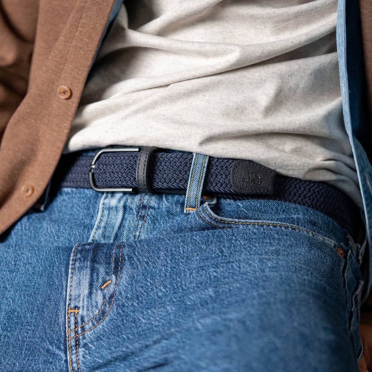 Cintura intrecciata elastica per Blu Scuro