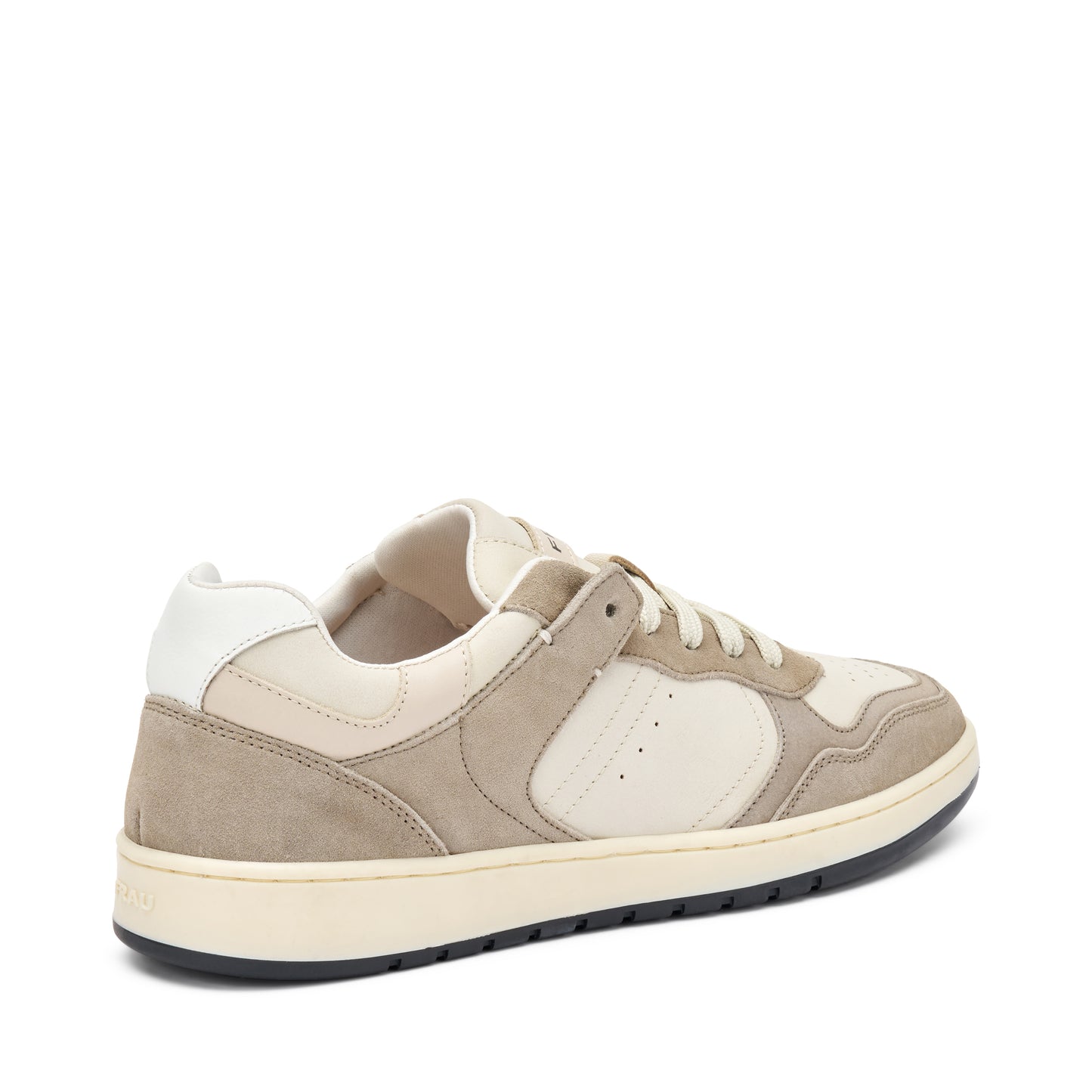 Sneakers Uomo FRAU Bicolore in Pelle Sabbia e Scamosciato Taupe
