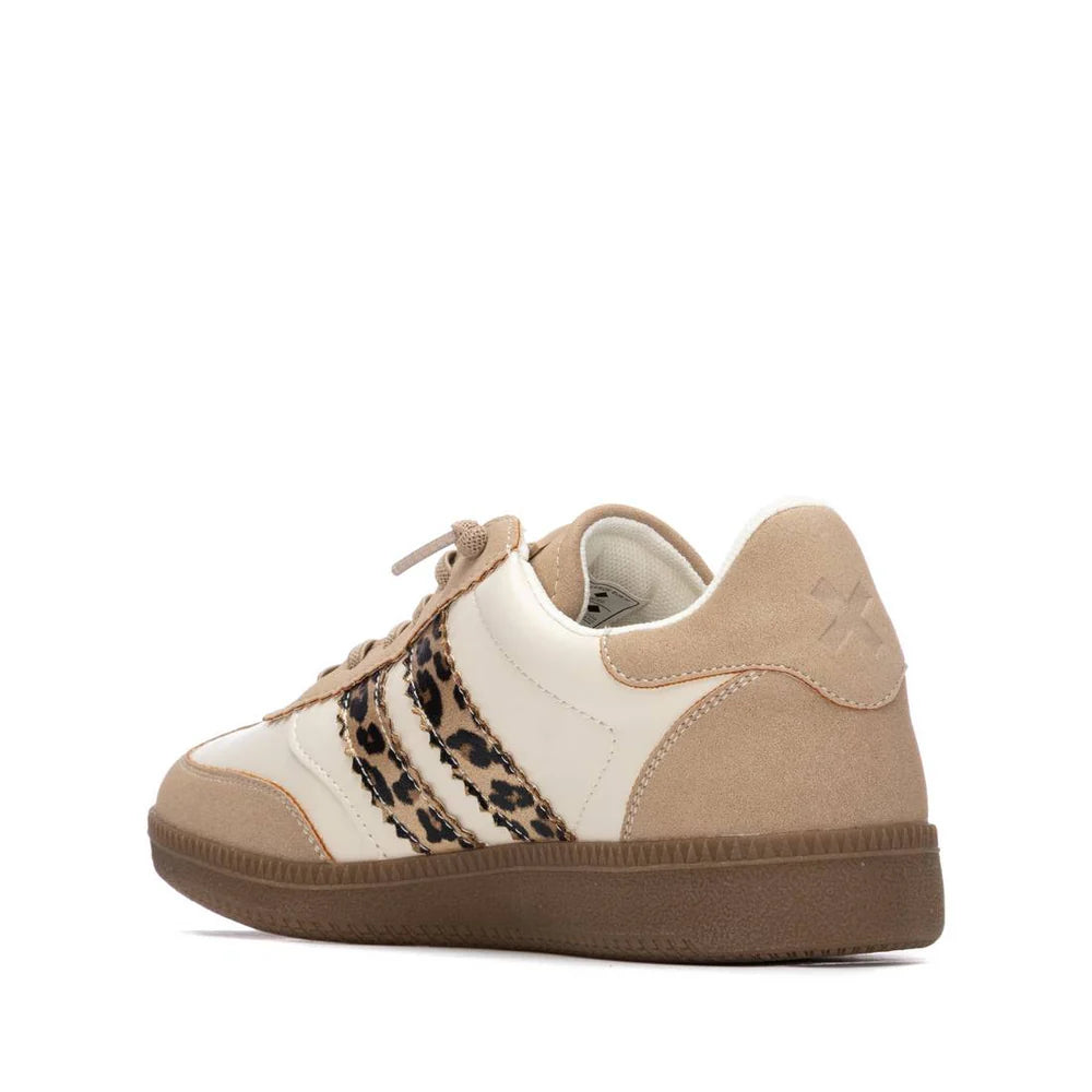 Sneakers Donna Xti Scamosciato Beige riporti Animalier