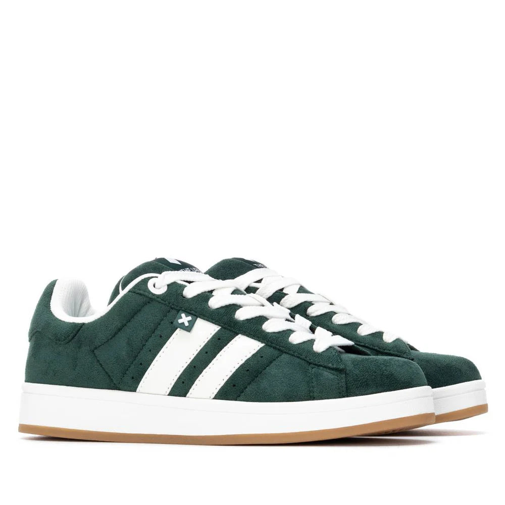 Sneakers Donna Xti Scamosciato Verde riporti Bianco