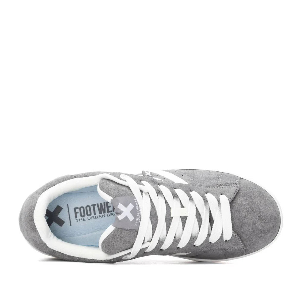 Sneakers Uomo Xti Scamosciato Grigio riporti Bianco
