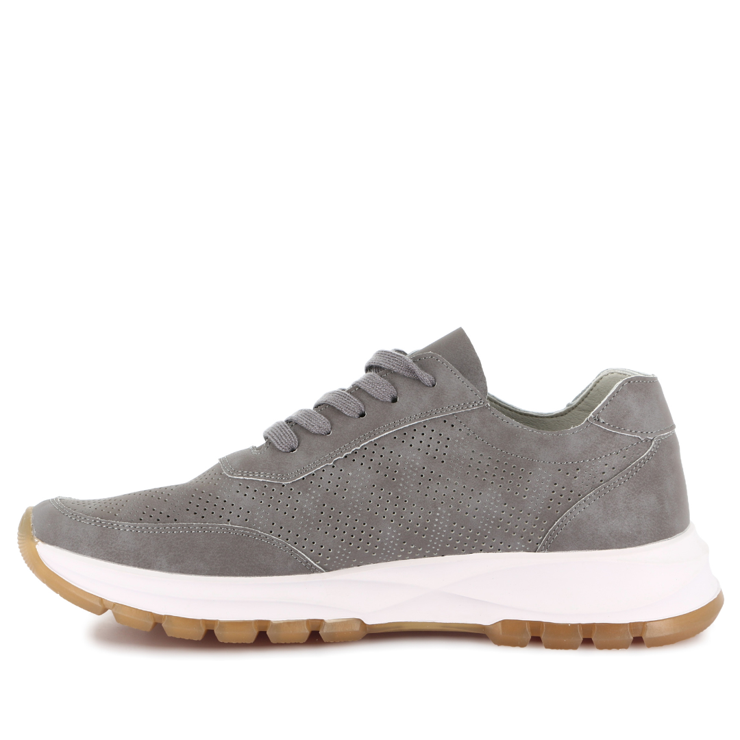 Sneakers Uomo Grunland traforate Grigio