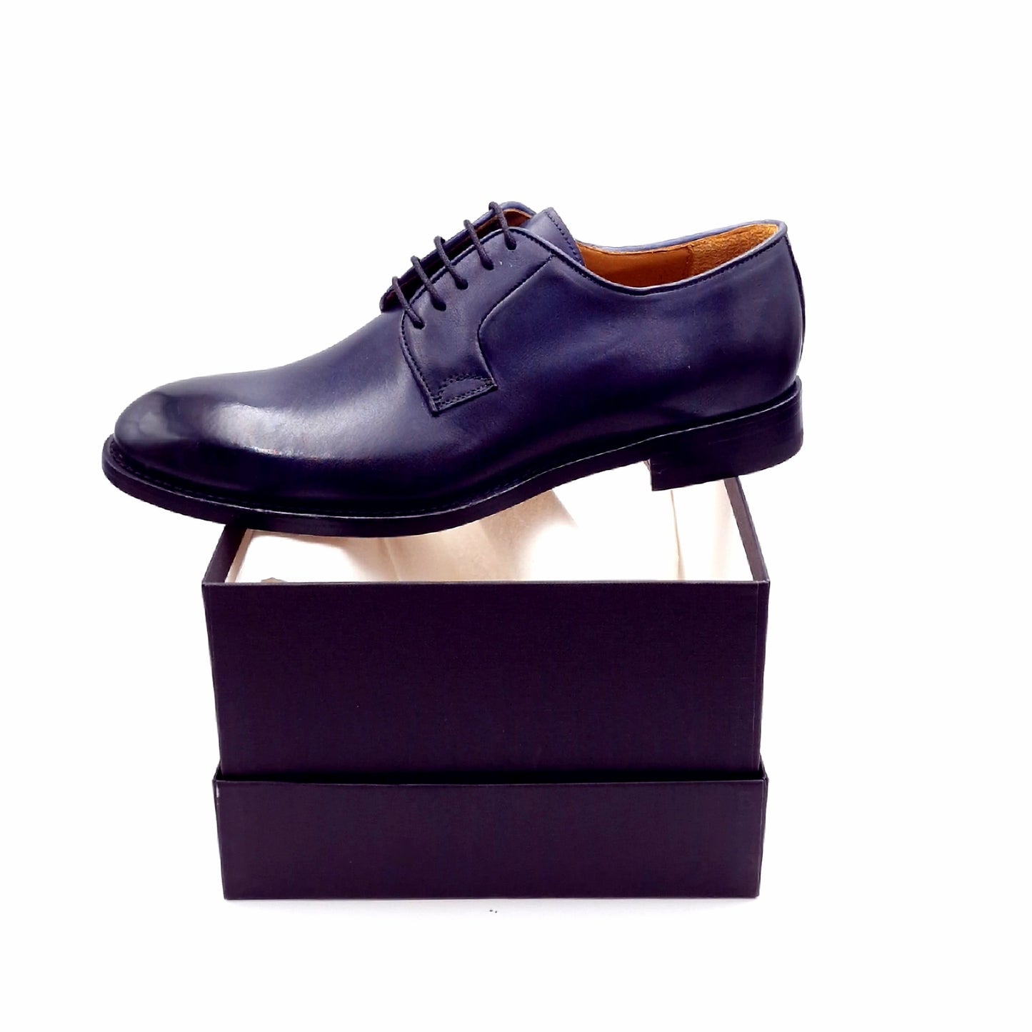 Derby liscio Uomo Pelle Blu