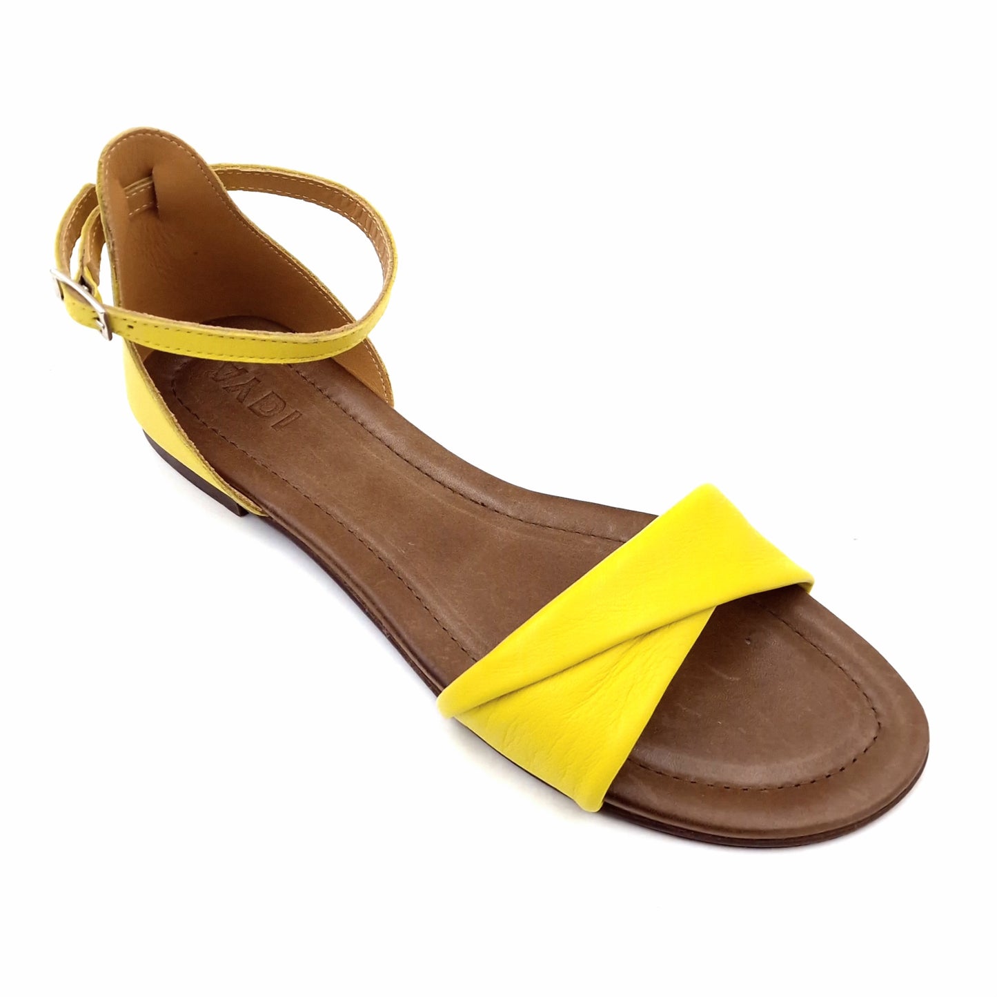 Sandalo Risvolto Pelle Giallo