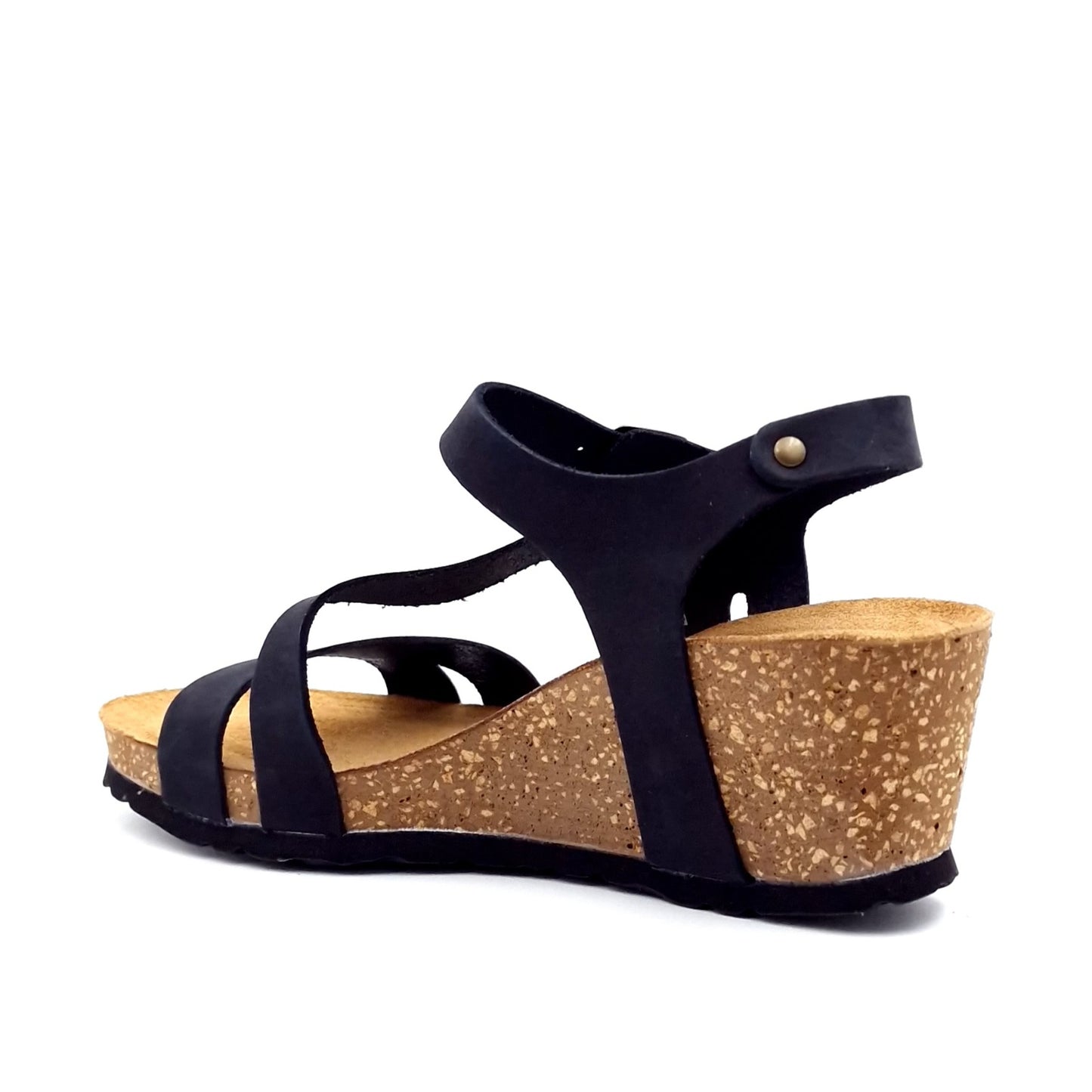 Sandalo Zeppa Morbicomoda Fascia Nero