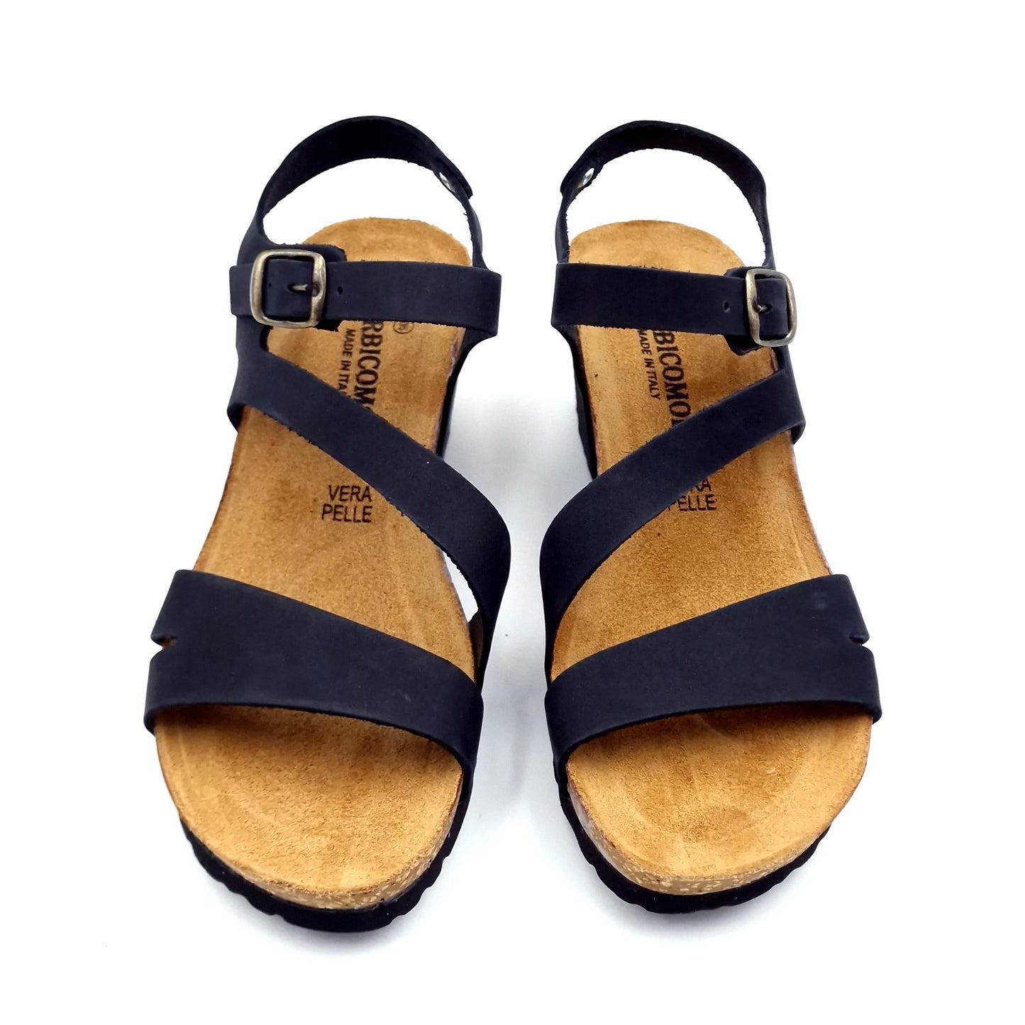 Sandalo Zeppa Morbicomoda Fascia Nero