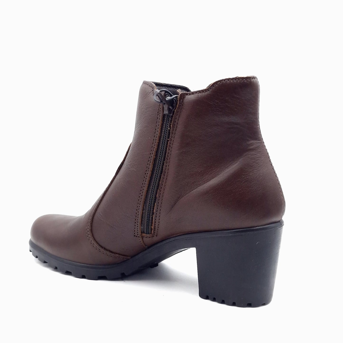 Stivaletto Donna Tacco Enval in Pelle Cioccolato
