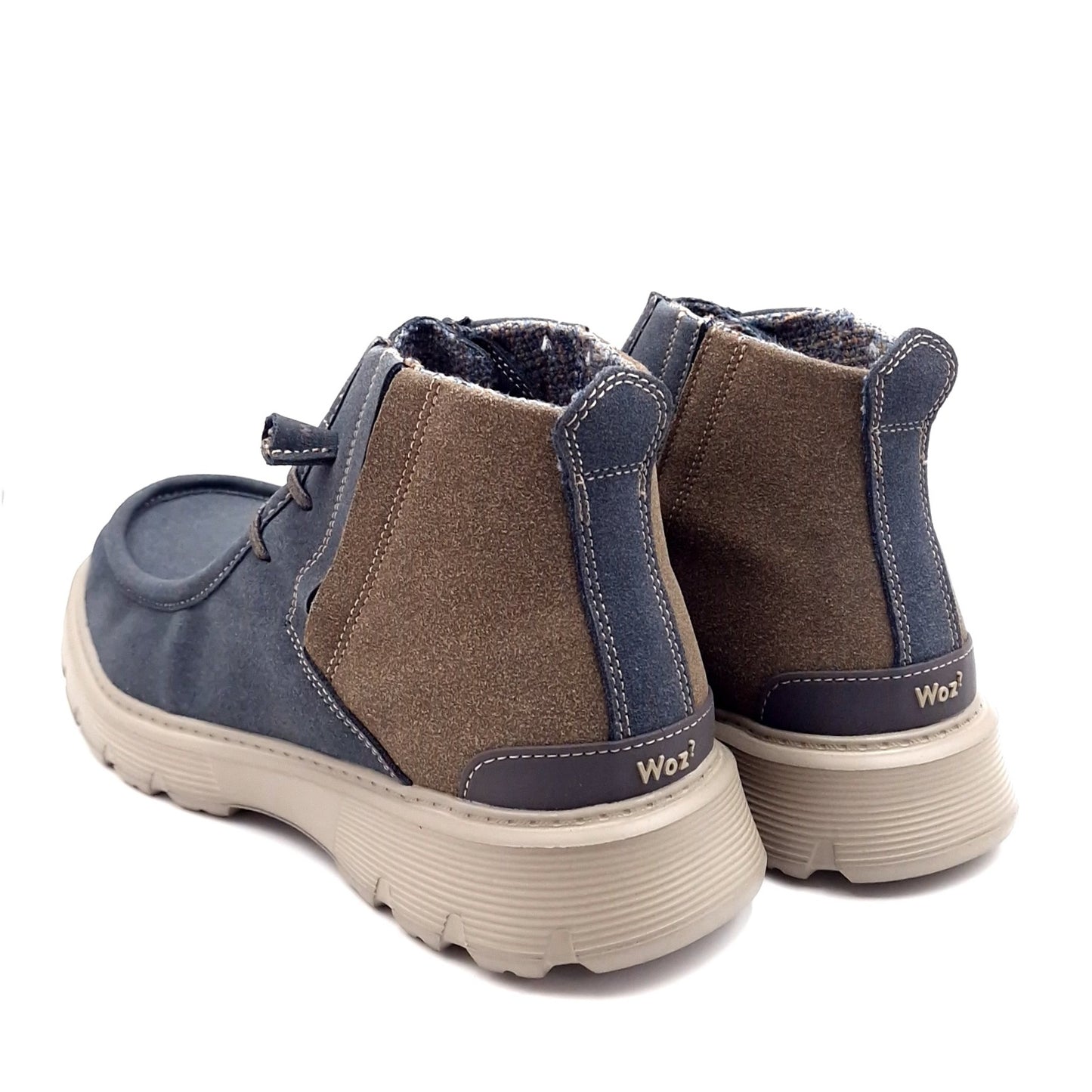 Stivaletto Uomo Woz in Pelle Scamosciata Blu