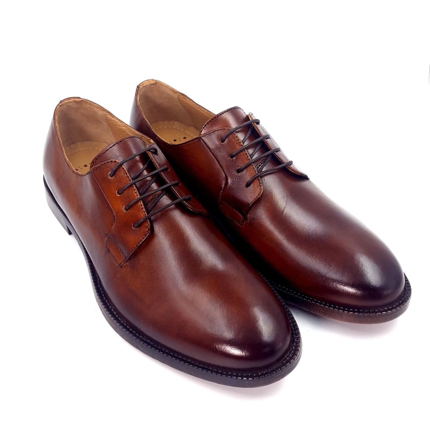 Derby Uomo Studio Mode in Pelle Cuoio