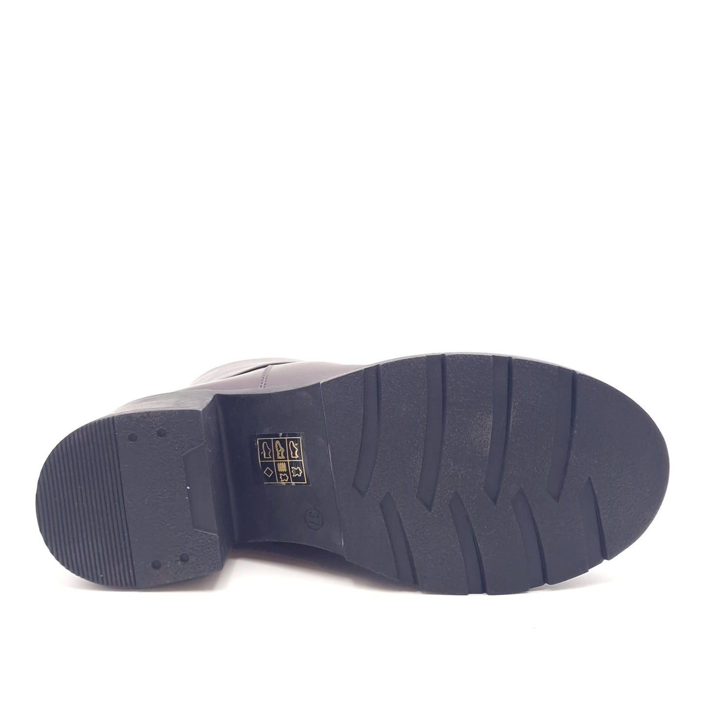 Stivaletto Donna tacco doppio in Pelle Burgundy