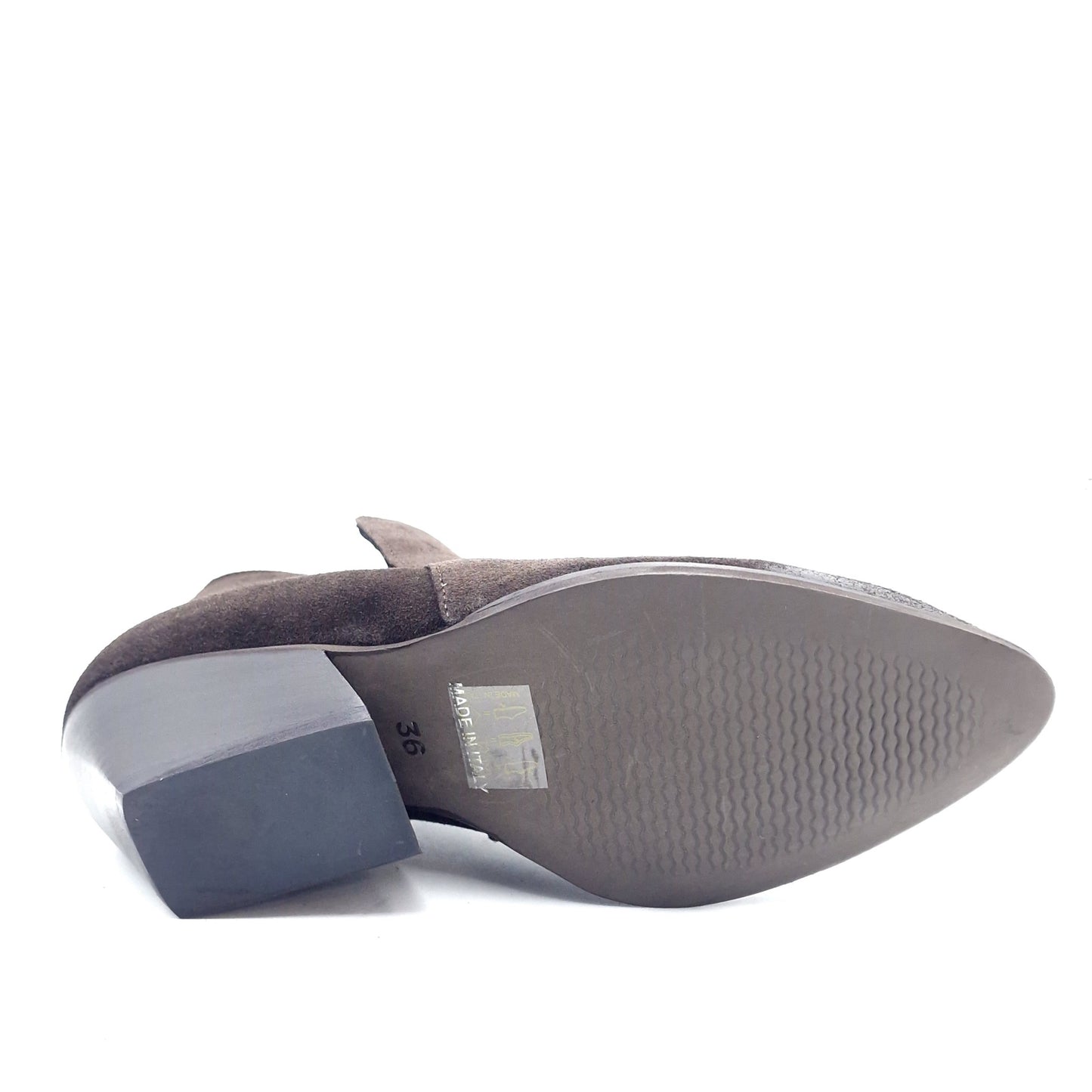 Tronchetto Donna Texano in Pelle Scamosciata Marrone