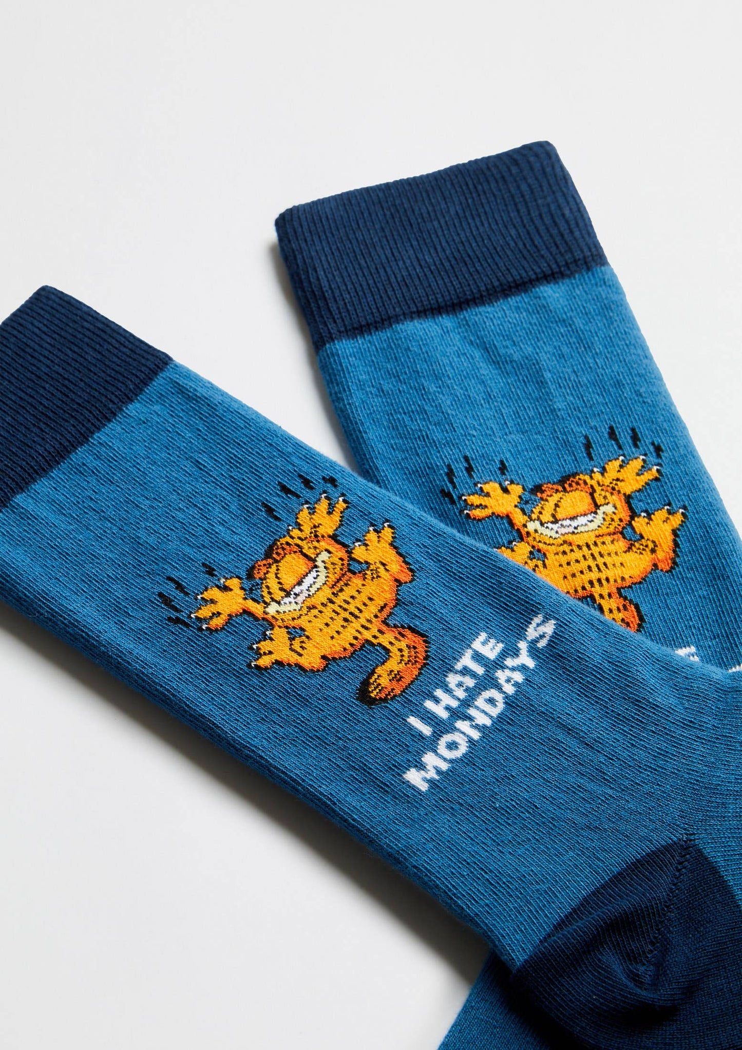 Calzini Be Garfield Odia i Lunedì - 100% Cotone Biologico: Blu - Taglia - 41/46