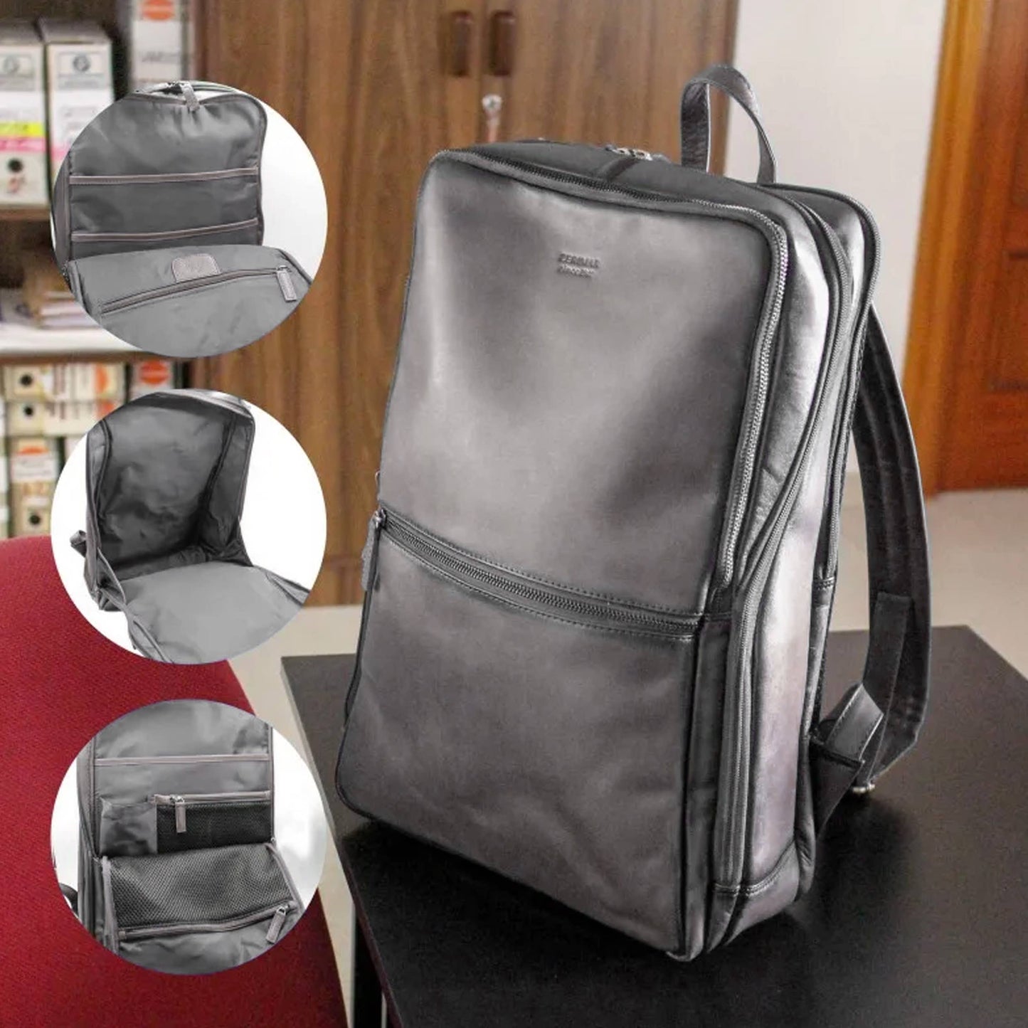Zaino in Pelle porta PC Zerimar