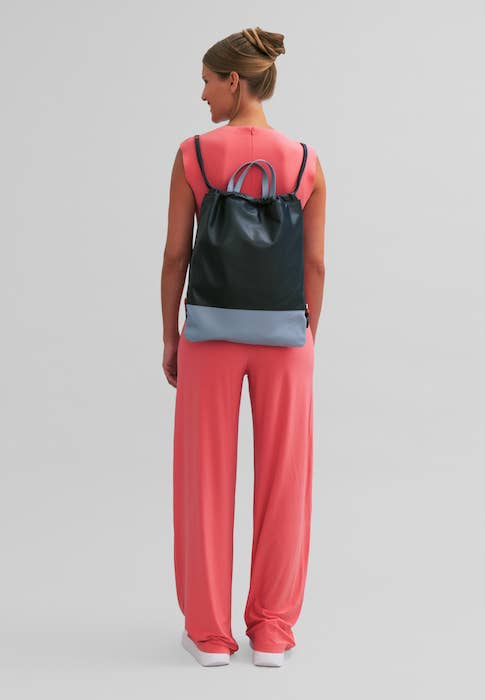 Zaino a sacca in pelle da donna DUDU Flamingo Pink