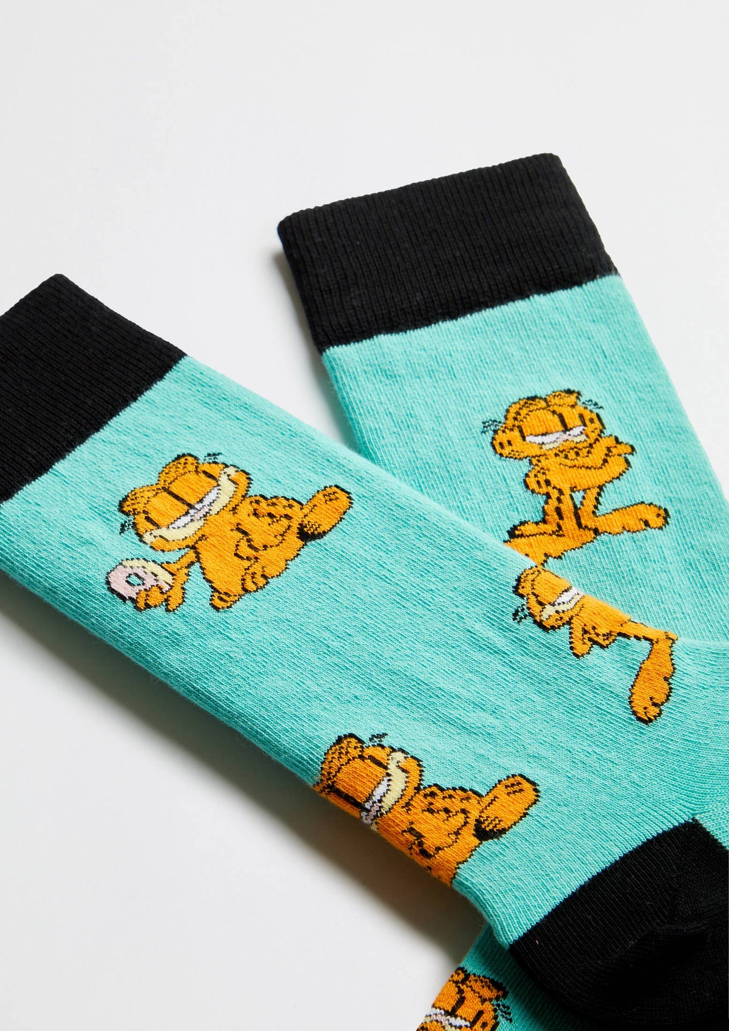 Be Garfield Poses- Calzini in Cotone 100% Biologico: Turchese - Taglia - 36/40