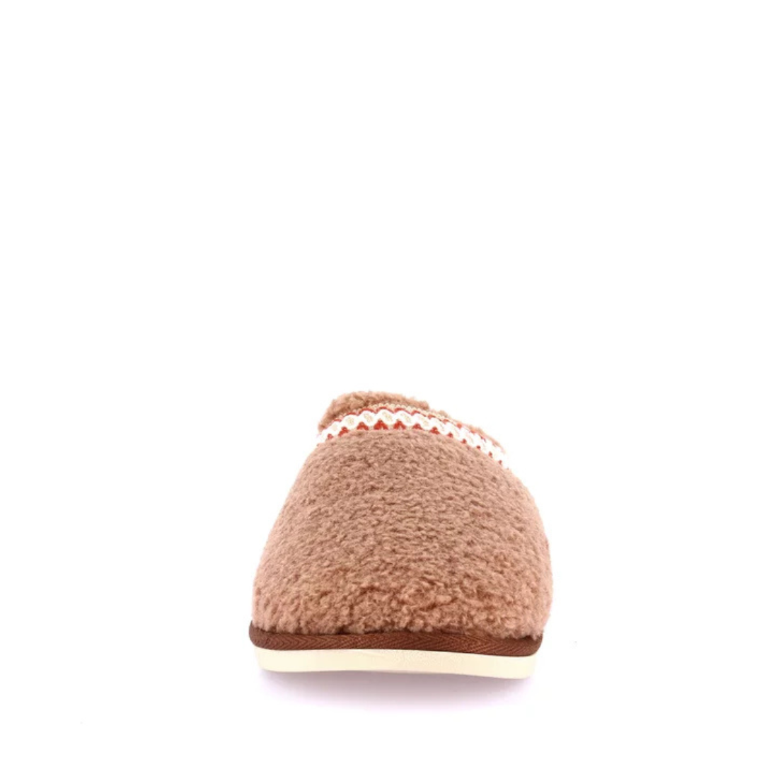 Pantofola Donna Grunland Peluche Cuoio
