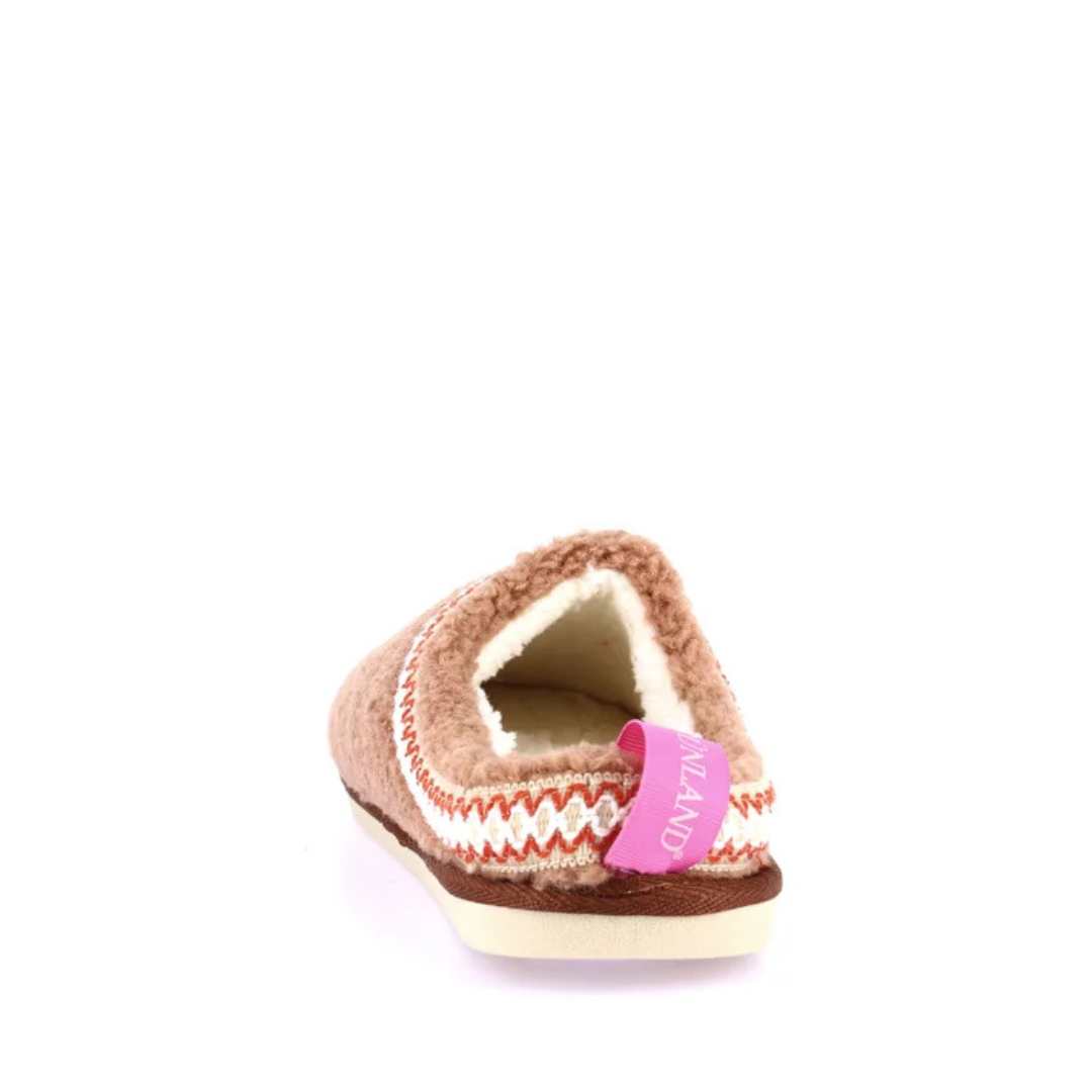 Pantofola Donna Grunland Peluche Cuoio