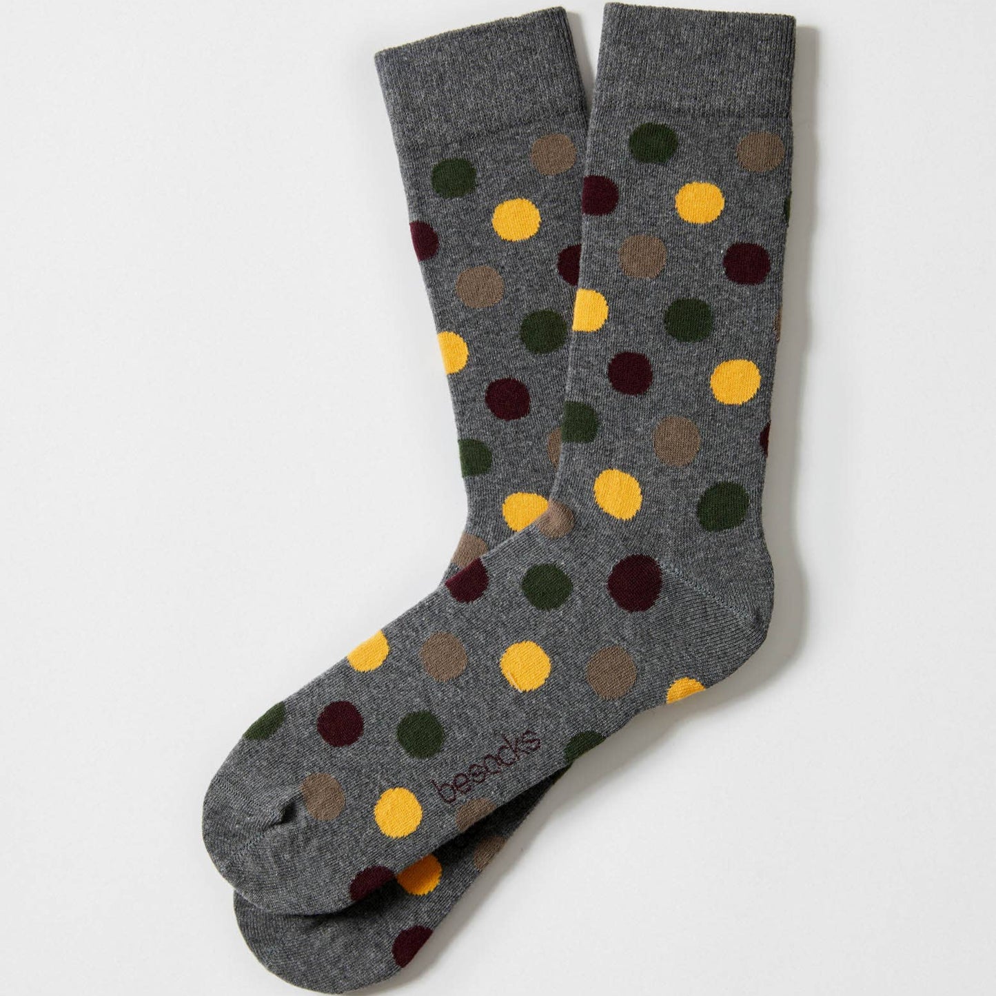 BePolkadots Grigio Multicolore - Calzini in Cotone Biologico 100%: Grigio - Taglia - 41/46