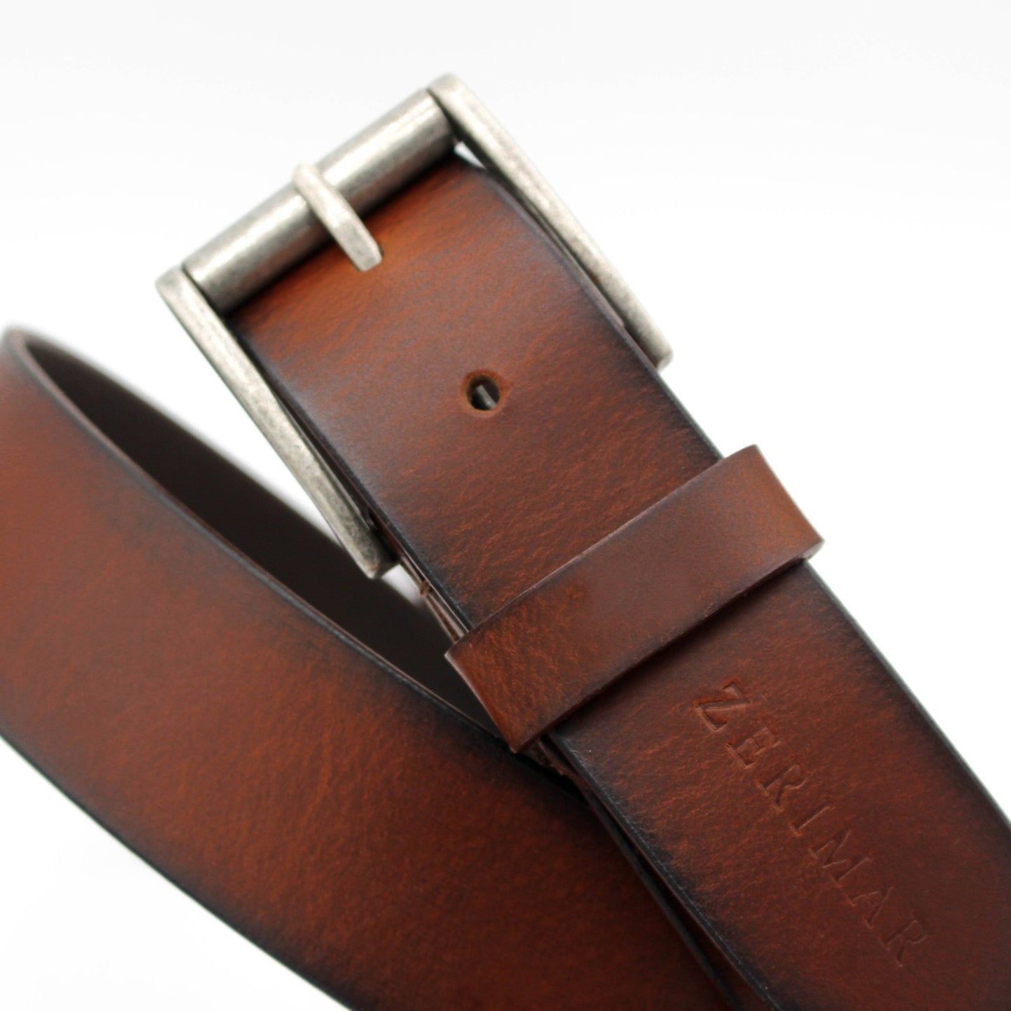 Cintura da uomo in Vera Pelle: Marrone / 120