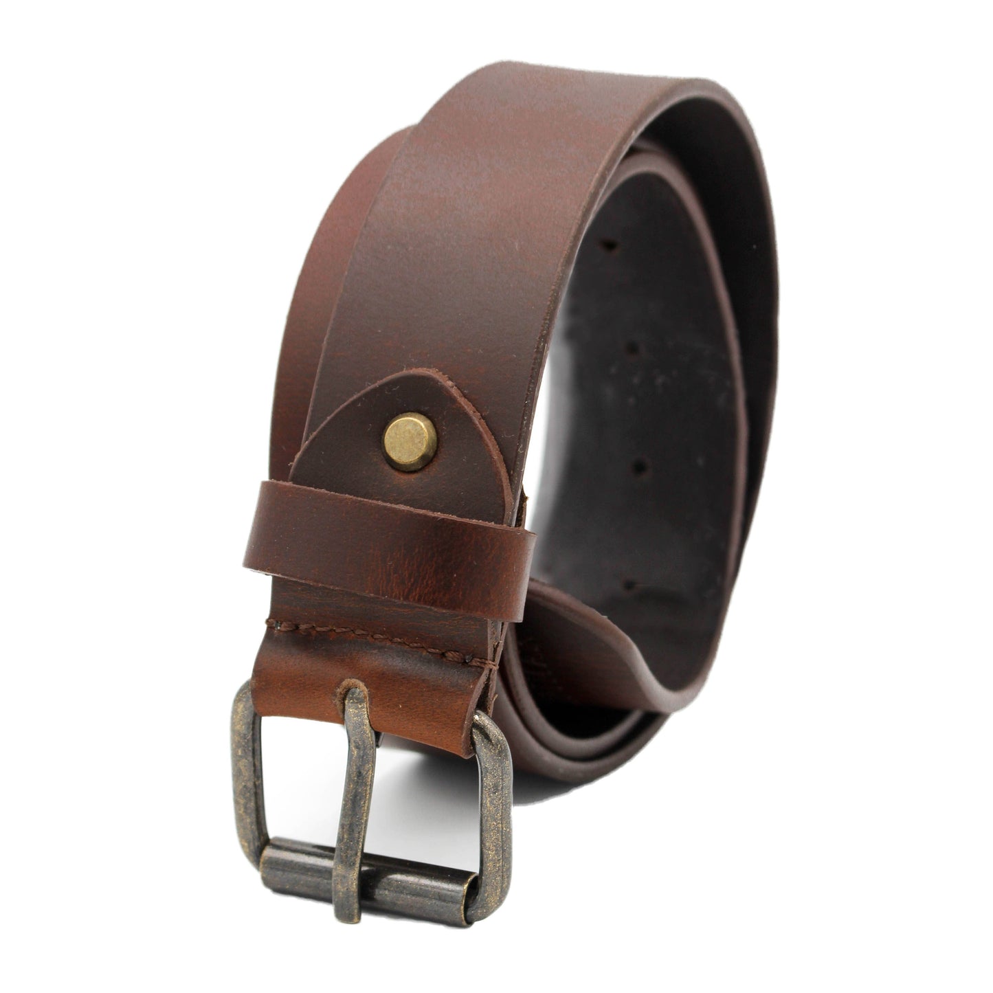 Cintura da uomo in pelle di vacchetta: Marrone - 120