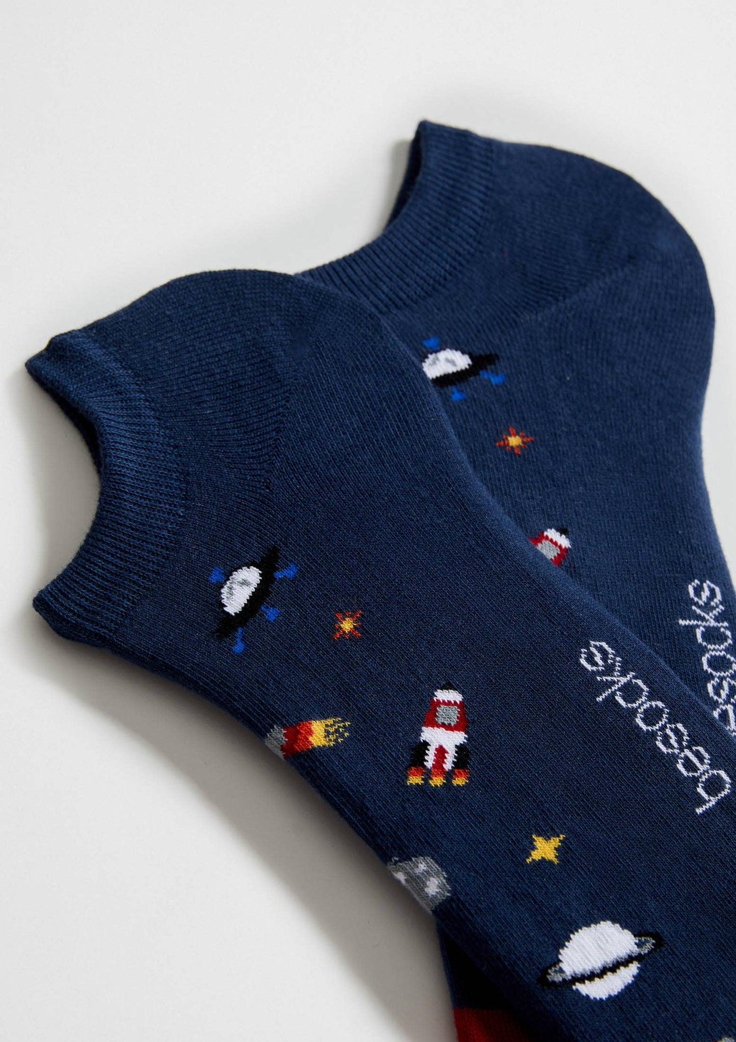 BeSpace Blue - Calzini alla caviglia in cotone Biologico 100%: Blu navy - Taglia 41/46