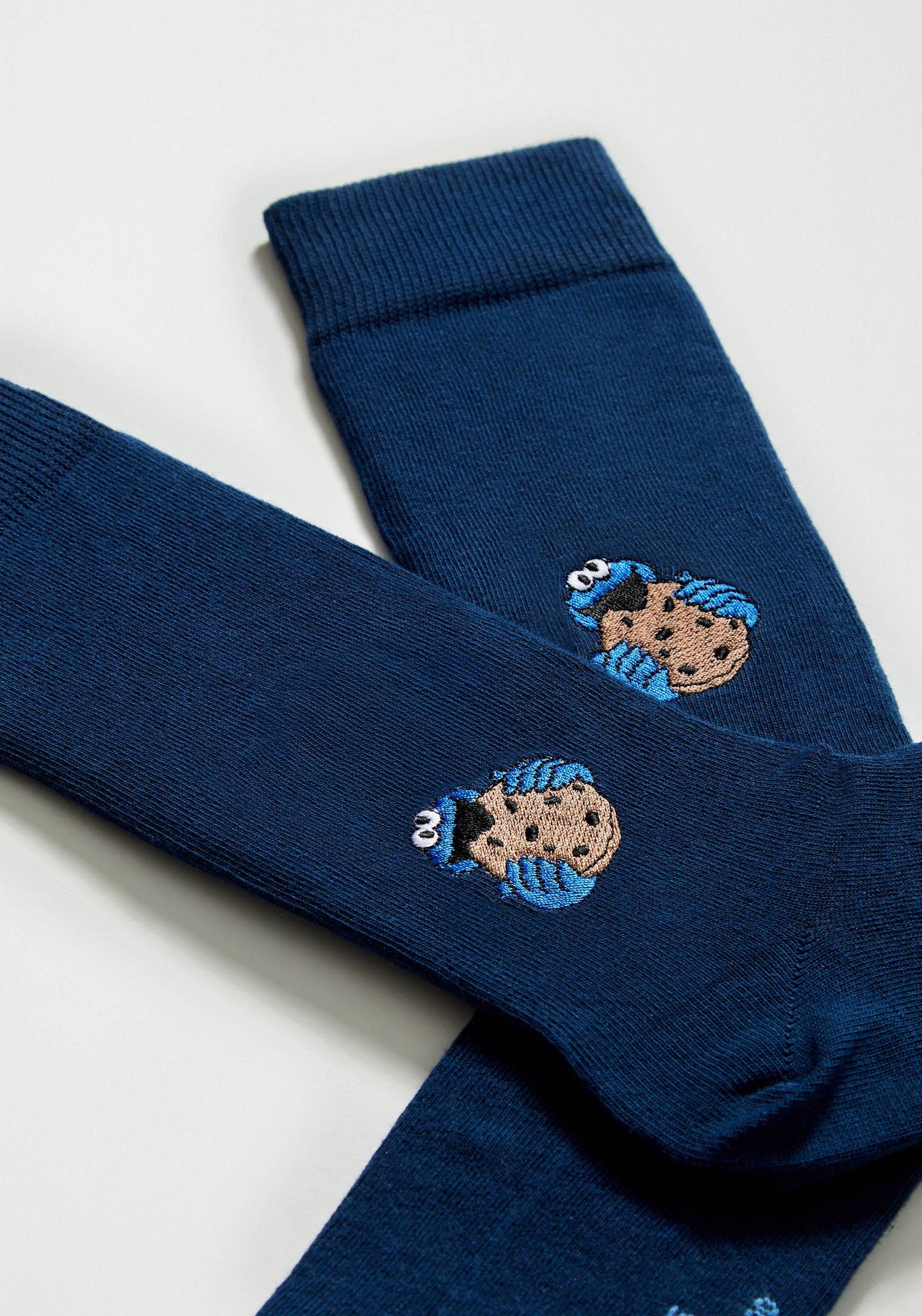 Be Cookie Monster Ricamato - 100% Cotone Biologico: Blu - Taglia - 36/40