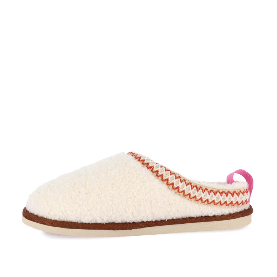 Pantofola Donna Grunland Peluche Panna
