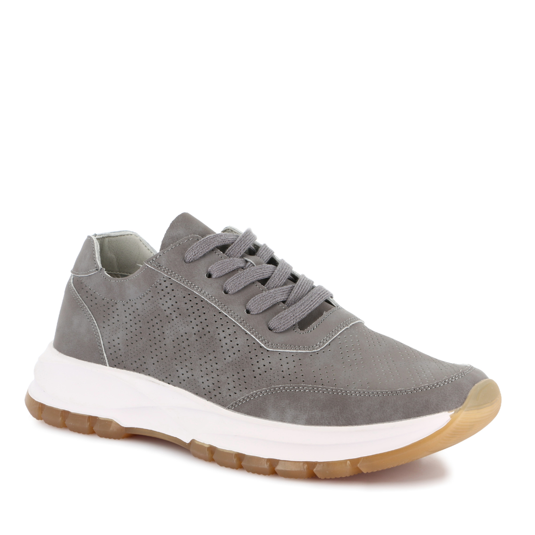 Sneakers Uomo Grunland traforate Grigio