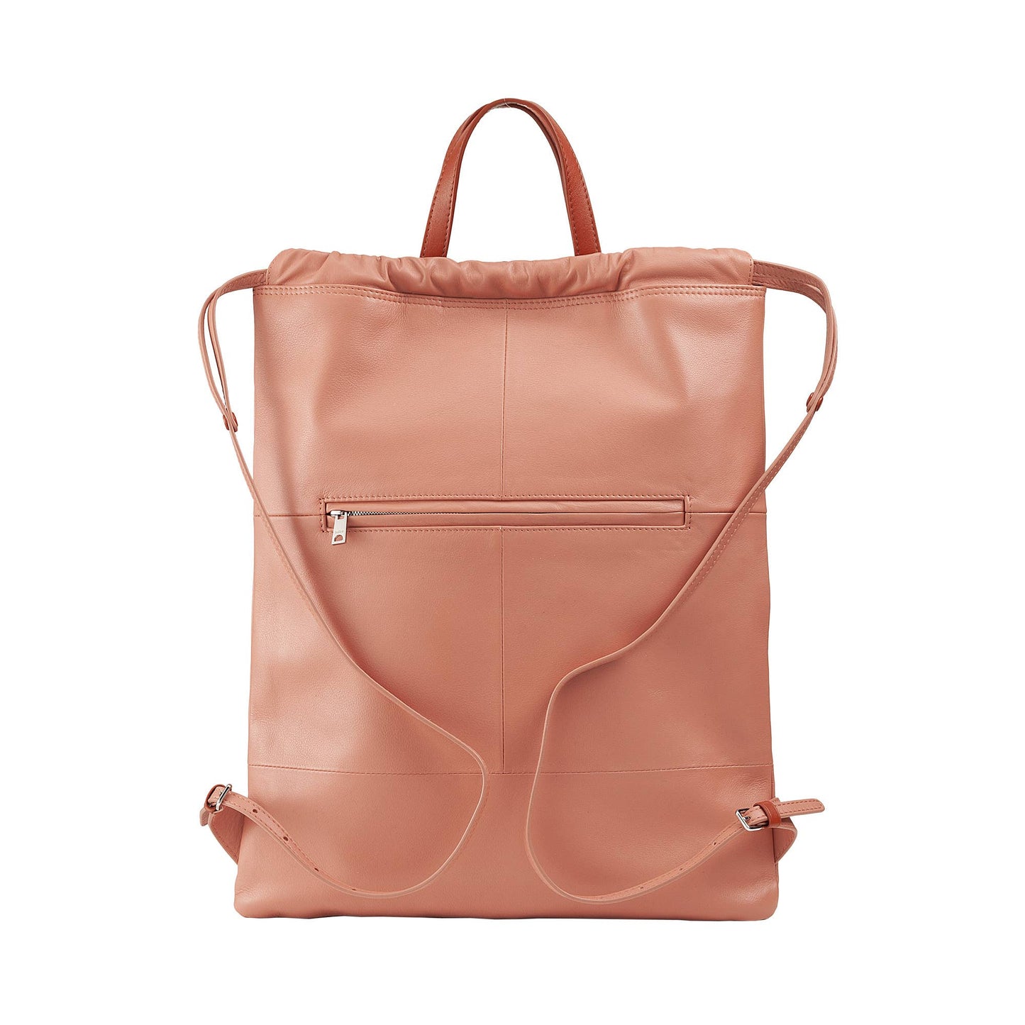 Zaino a sacca in pelle da donna DUDU Flamingo Pink