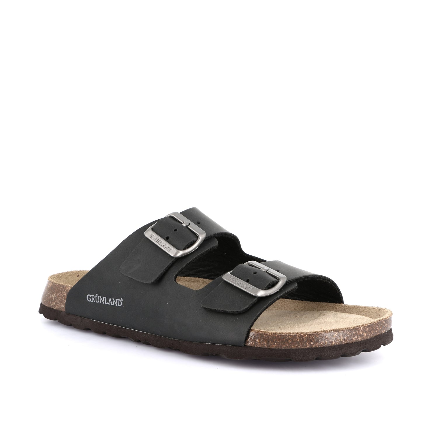 Scalzato Uomo Grunland doppia fascia Nero