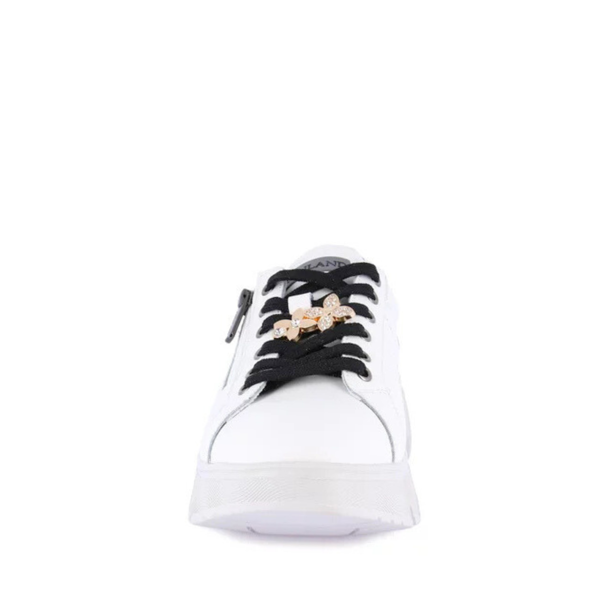 Sneakers Donna Grunland con accessorio in Pelle Bianco