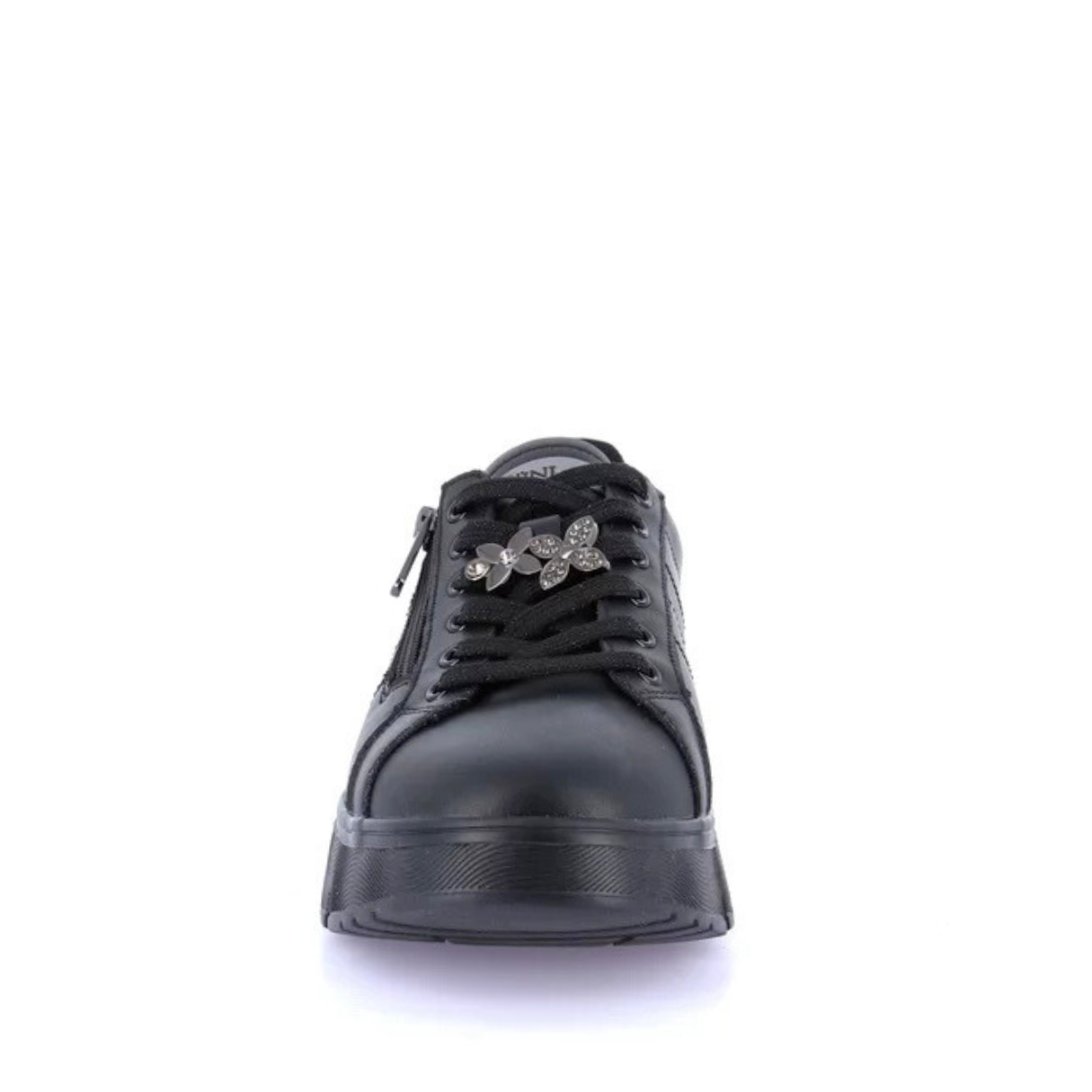 Sneakers Donna Grunland con accessorio in Pelle Nero