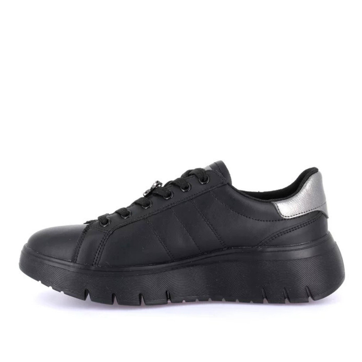 Sneakers Donna Grunland con accessorio in Pelle Nero