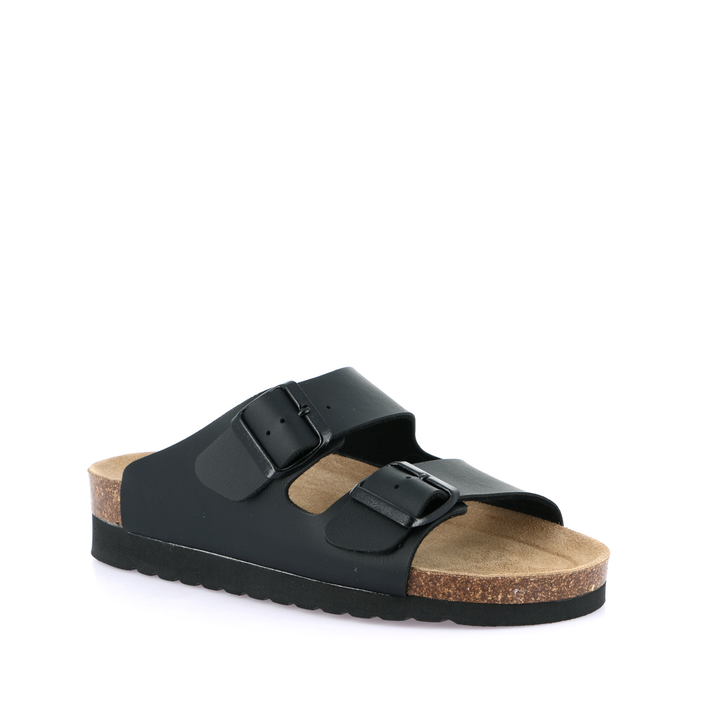 Scalzato Donna Grunland doppia fascia Nero