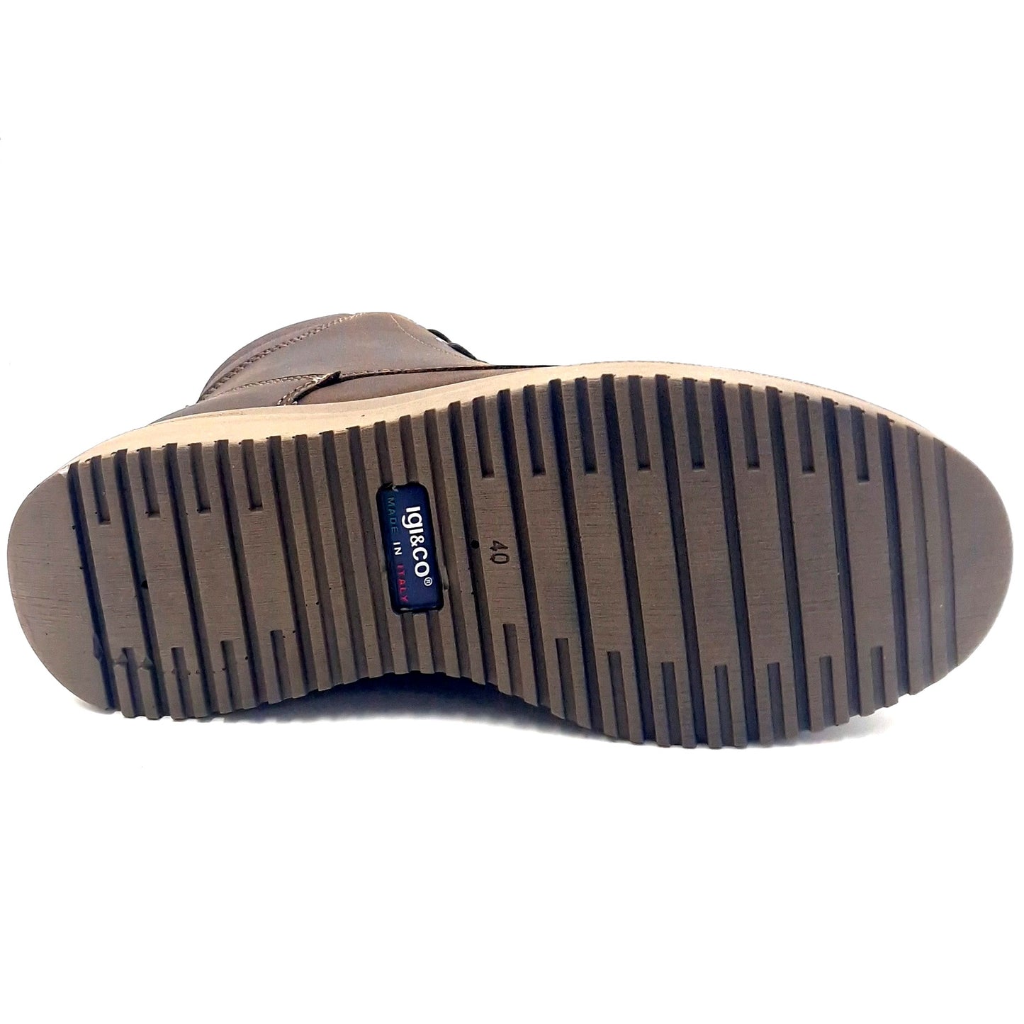 Sneaker Stivaletto Uomo Igi&Co in Pelle Nabuk Caffè