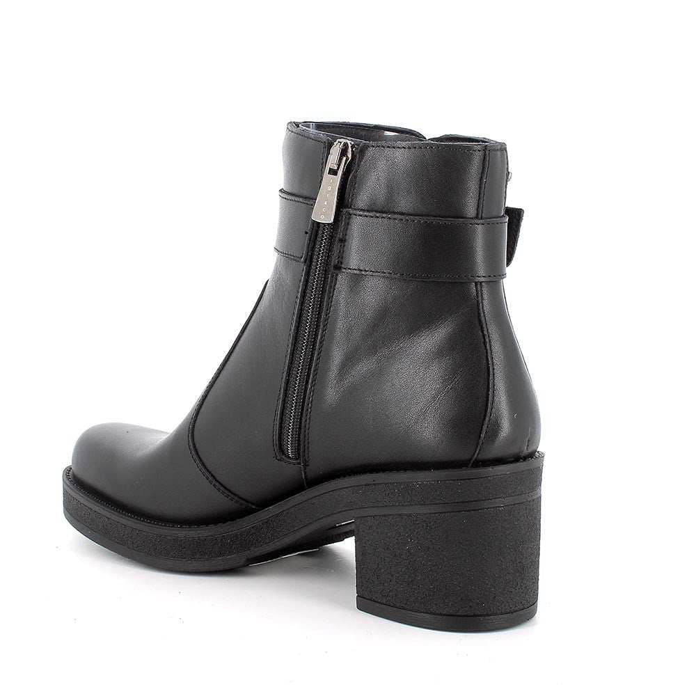 Stivaletto Donna Tacco con Fibbia Igi&Co in Pelle Nero