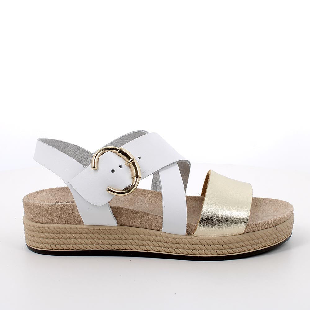 Sandalo Donna Igi&co Fusbet Fibbione Bianco/Platino