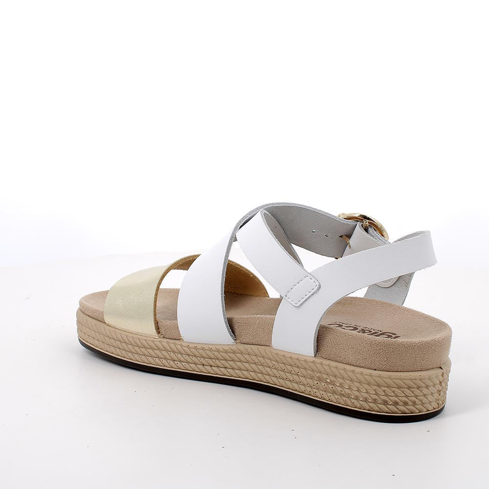 Sandalo Donna Igi&co Fusbet Fibbione Bianco/Platino