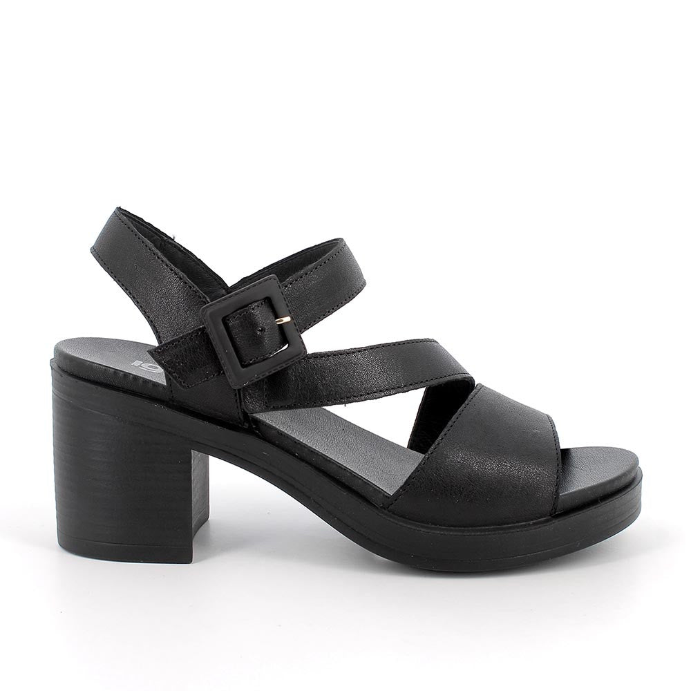 Sandalo Donna Igi&co Tacco largo Fascia Nero