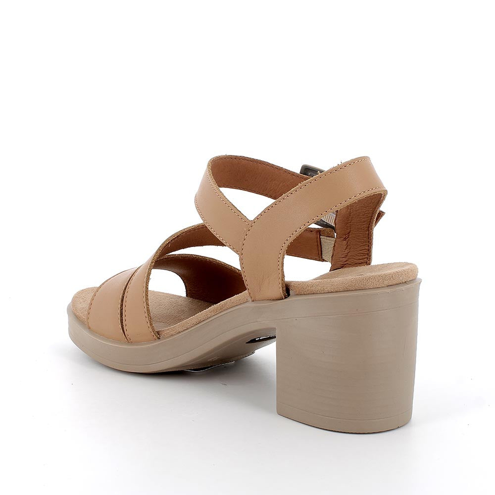 Sandalo Donna Igi&co Tacco largo Fascia Biscotto