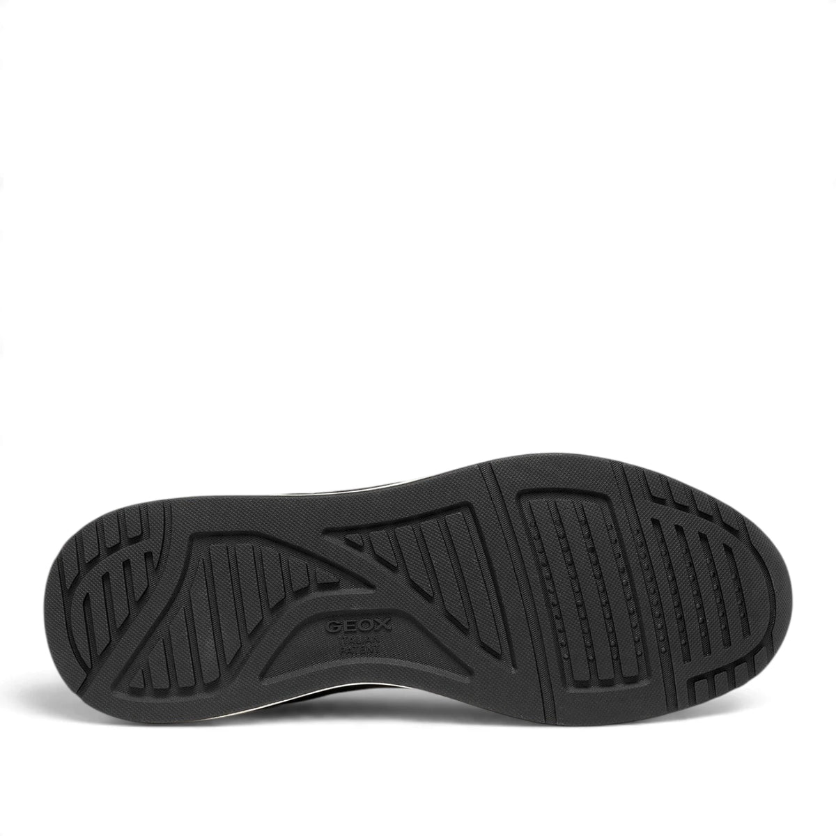 Sneakers Uomo Geox in Tessuto Militare riporti Ecopelle Nero e Cuoio