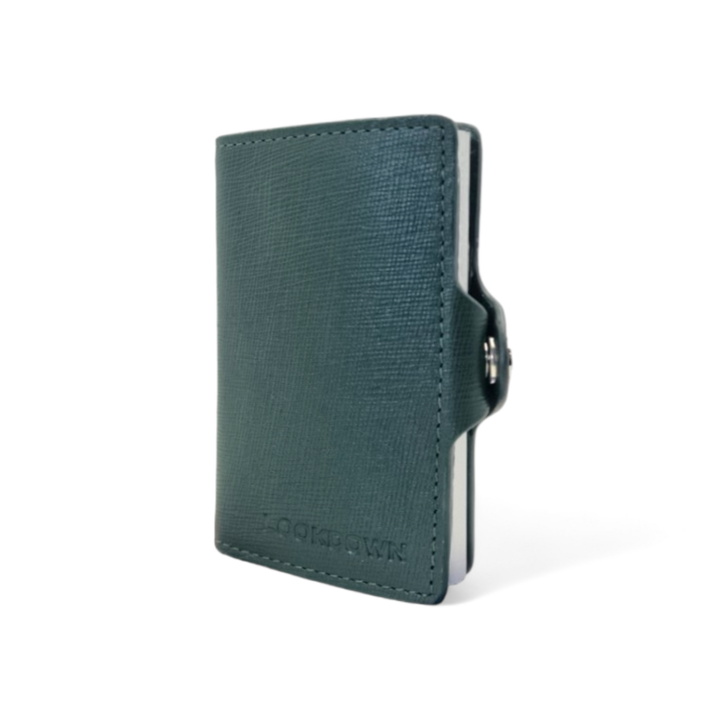 Wallet in Pelle Saffiano Verde zip