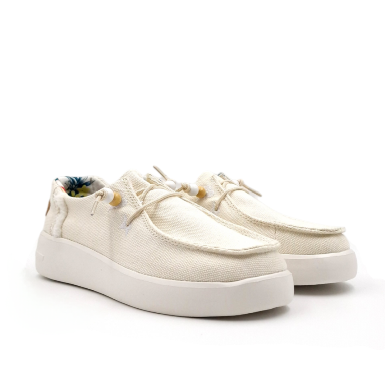 Mocassino Donna in Tessuto Beige Stone
