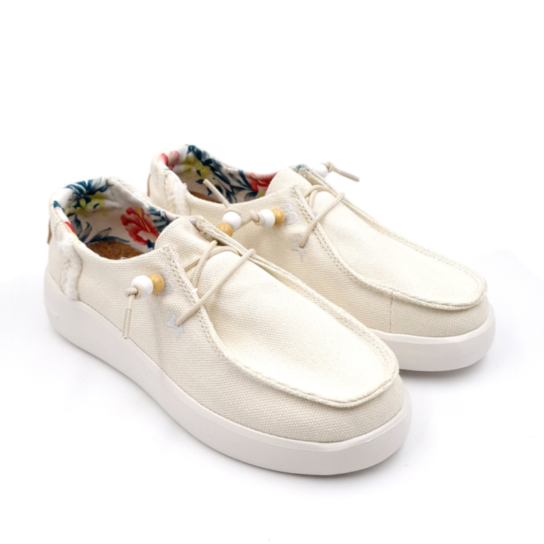 Mocassino Donna in Tessuto Beige Stone