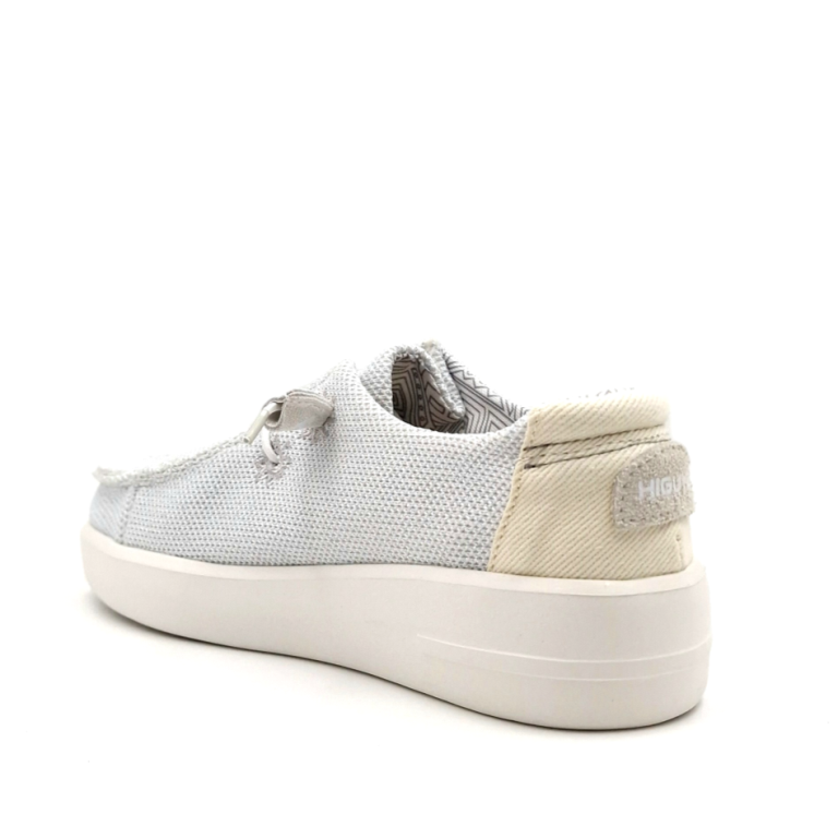 Mocassino Donna in Tessuto Glitter Bianco