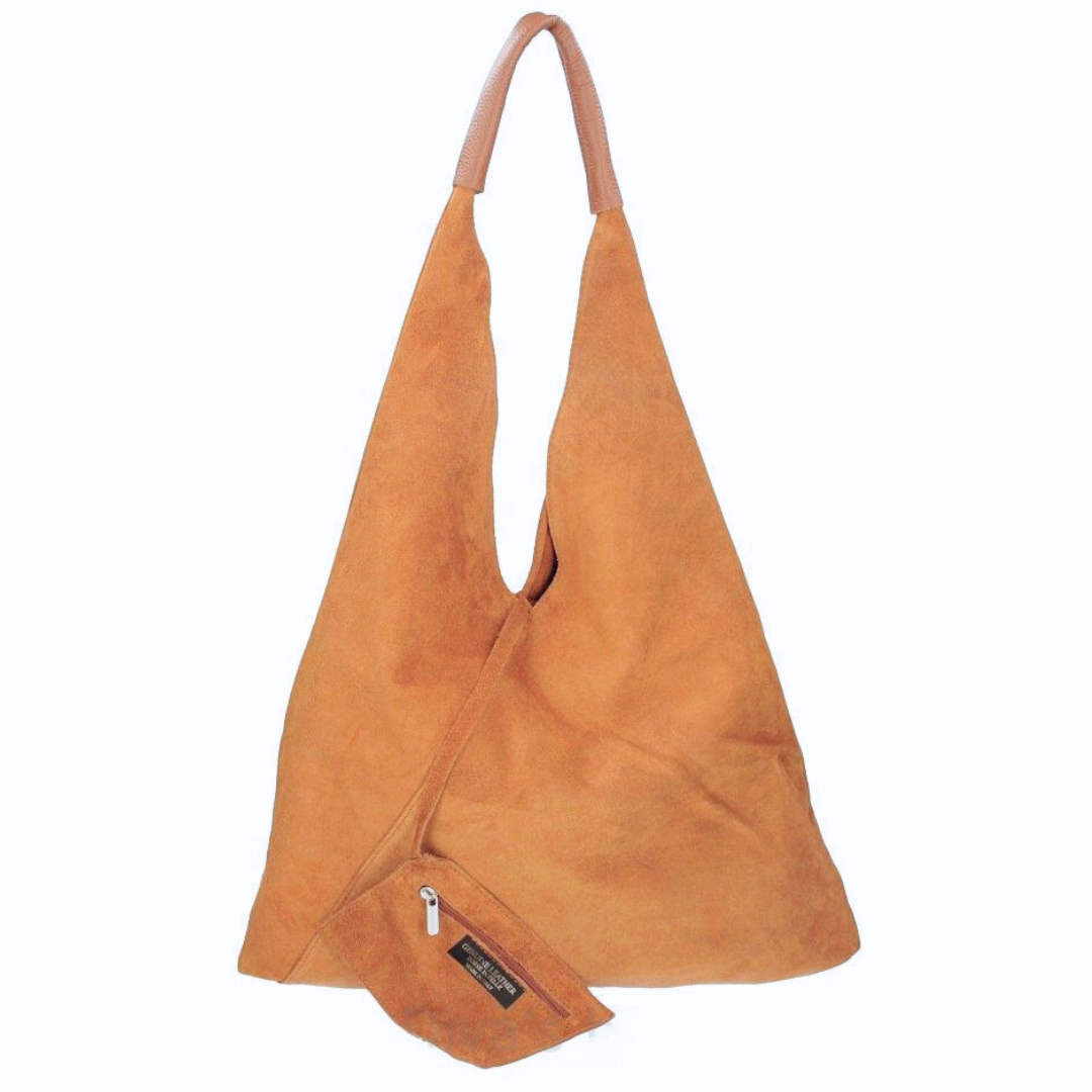 Borsa a spalla in Pelle scamosciata Vilma