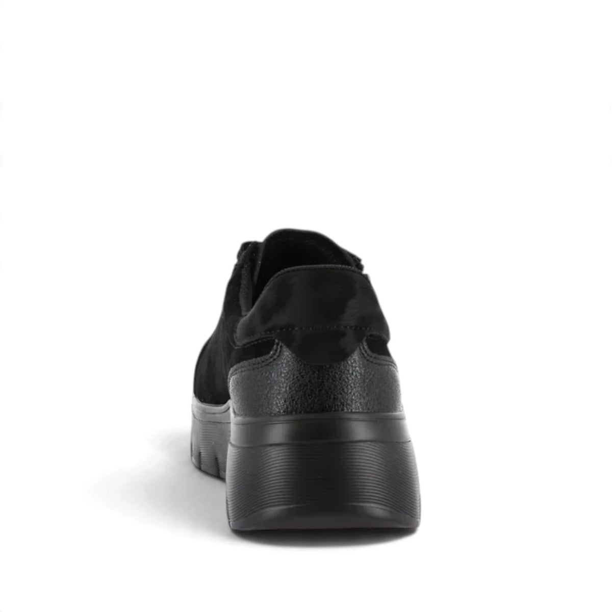 Sneakers Donna Grunland in Pelle Scamosciata Nero con Zip - Fondo Flessibile ed Ergonomico