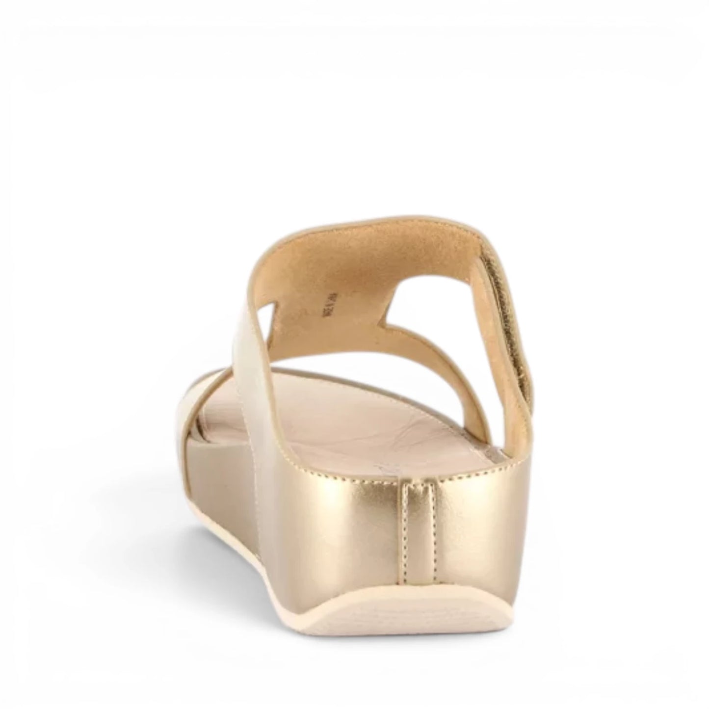 Sandalo Donna Scalzato con zeppa Grunland doppia fascia Gioiello Platino