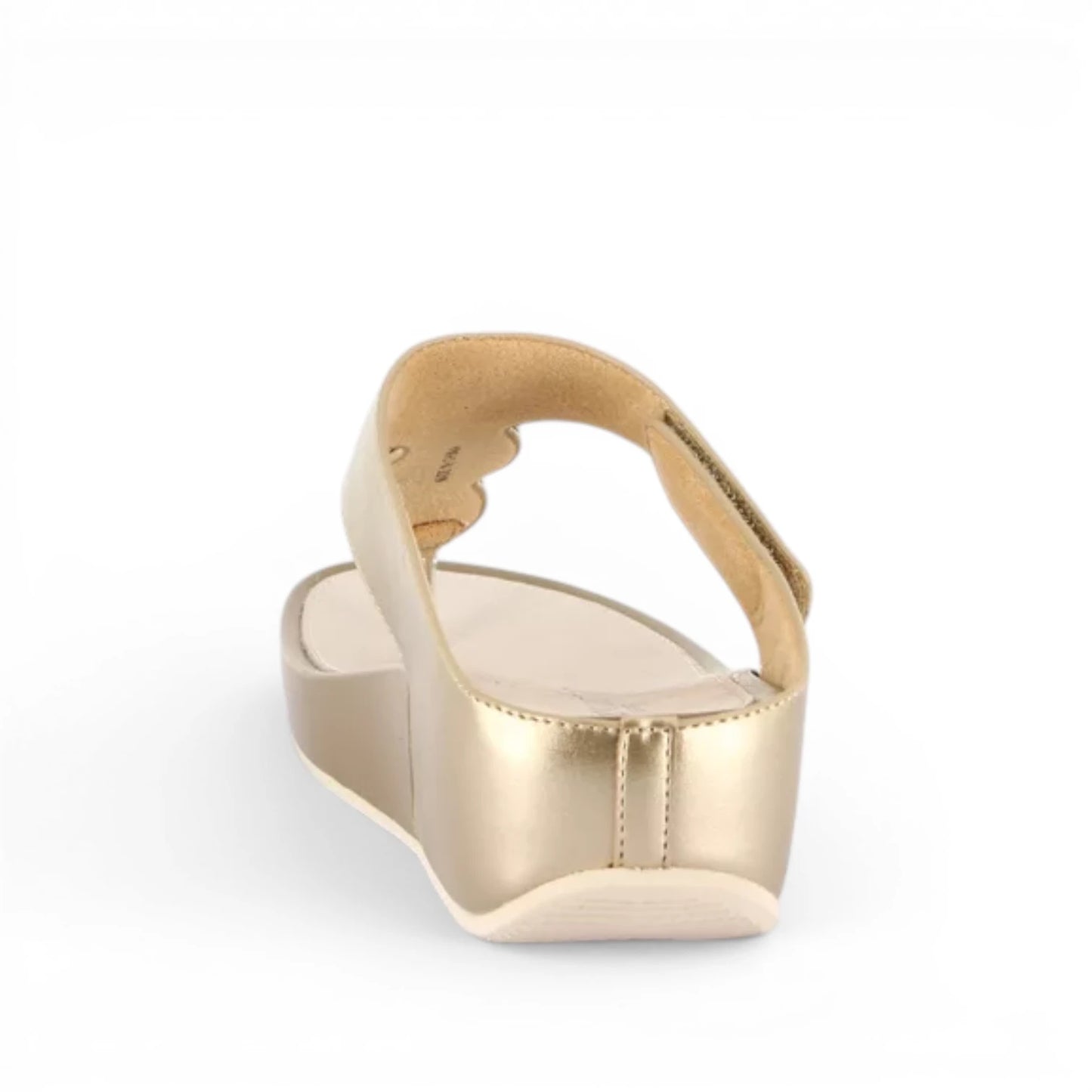 Sandalo Donna Scalzato con zeppa Grunland Infradito Gioiello Platino