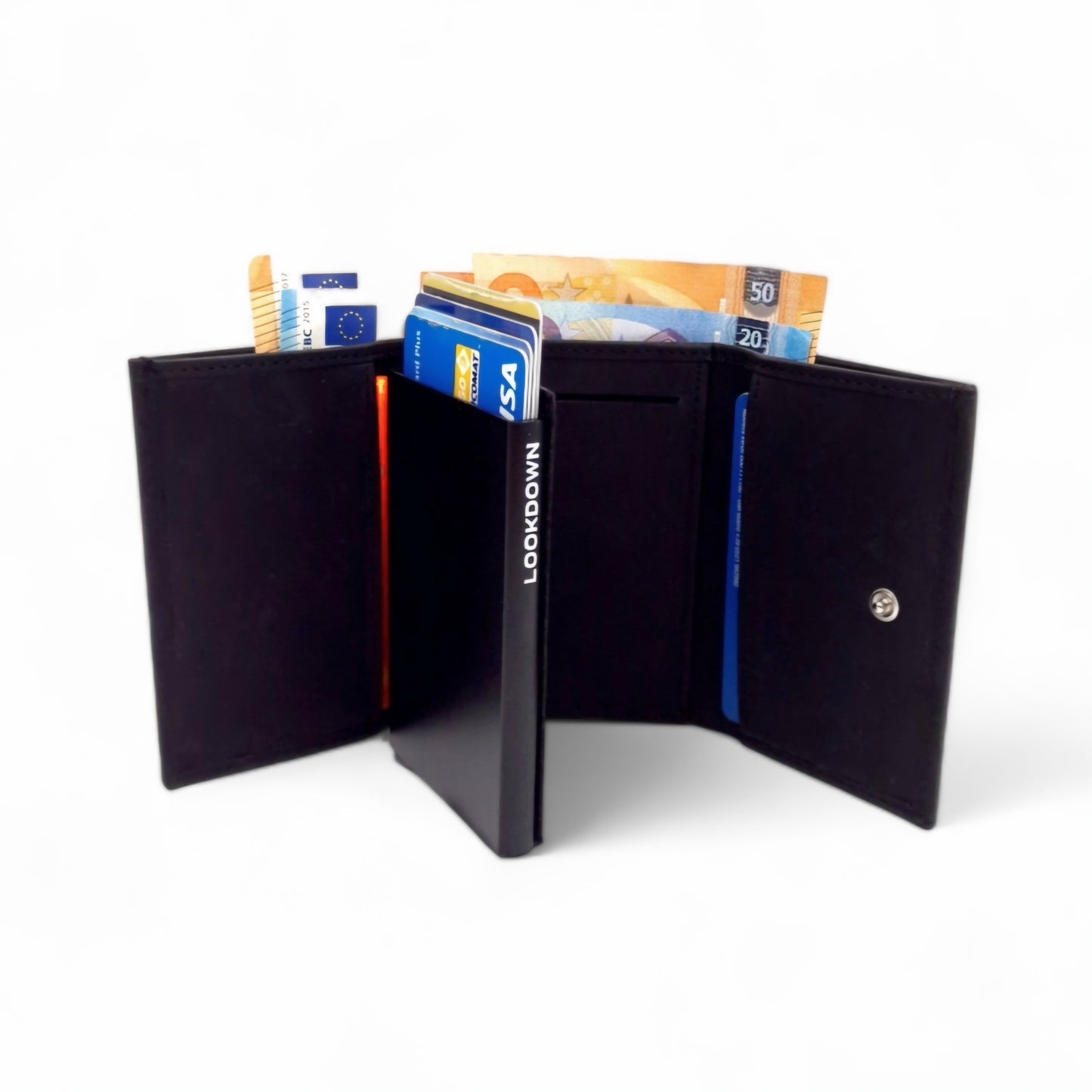 Portafogli con Card Holder in Pelle Savage Nero